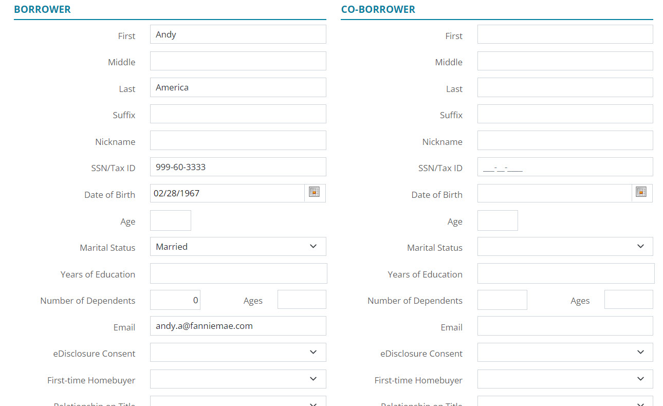 Borrower Information